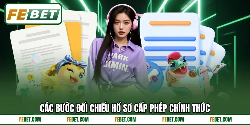 Các bước đối chiếu hồ sơ cấp phép chính thức Các bước đối chiếu hồ sơ cấp phép chính thức